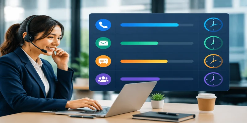 Bảng thống kê thời gian phản hồi của các kênh chăm sóc khách hàng trực tuyến