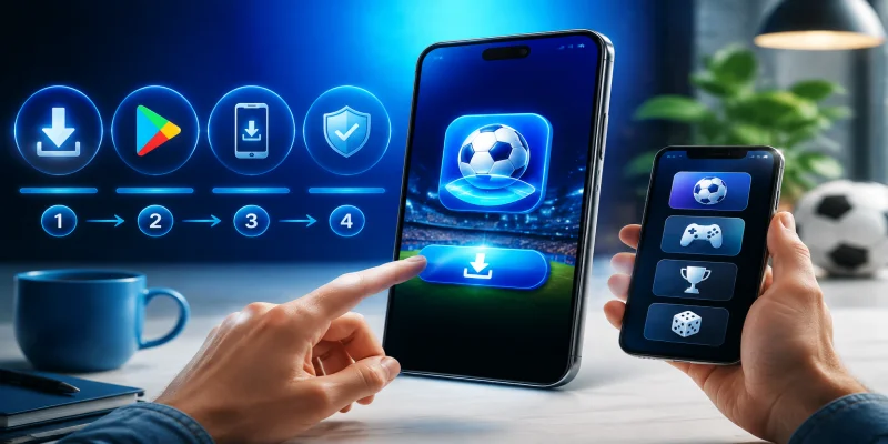 Giao diện trực quan và các bước tải app hi88 nhanh chóng trên thiết bị di động Android và iOS